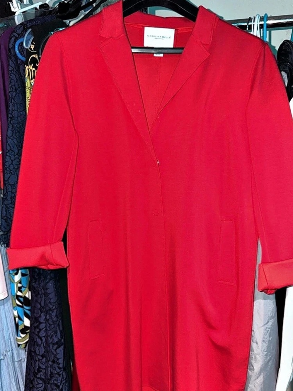 Carolina Belle Red Longline Coat
